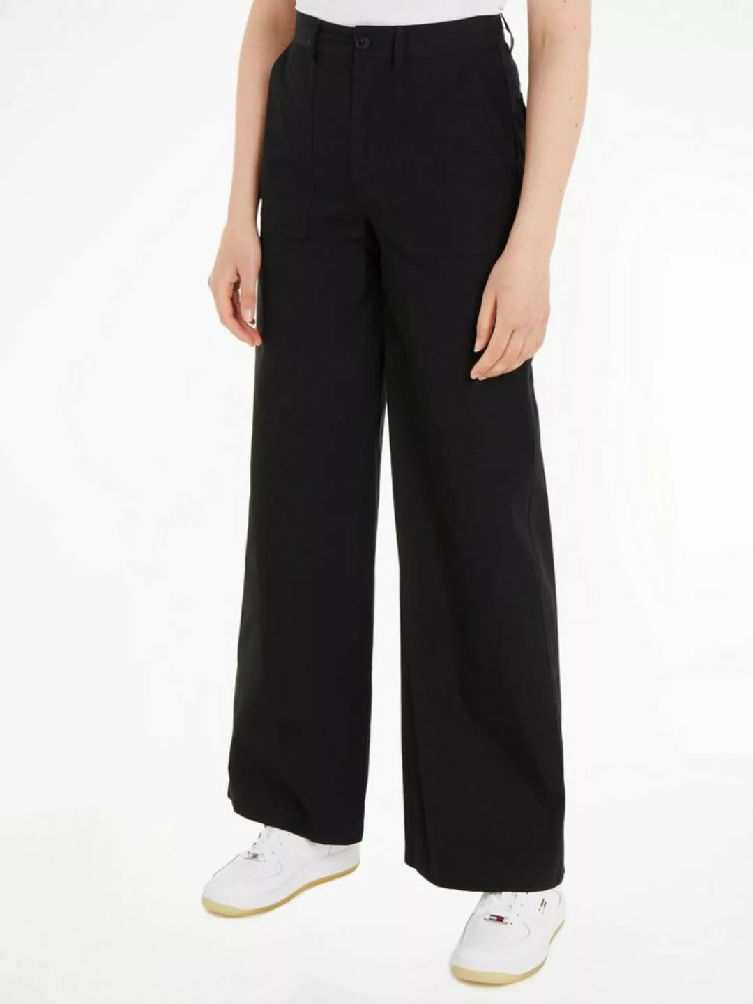 Tommy Jeans Cargohose TJW CLAIRE HR WIDE CARGO PANT mit Logopatch günstig online kaufen