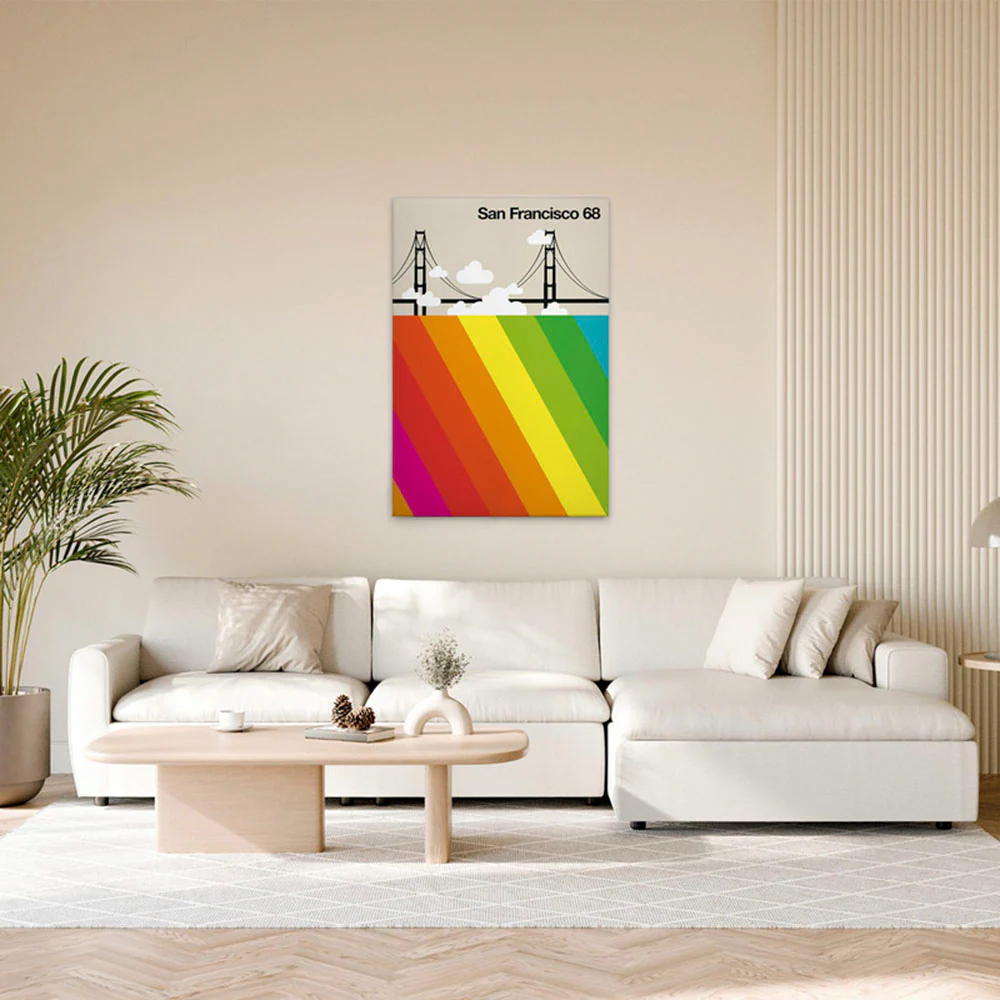 A.S. Création Leinwandbild "SanFrancisco68 - Wandbild Bunt Creme Keilrahmen günstig online kaufen