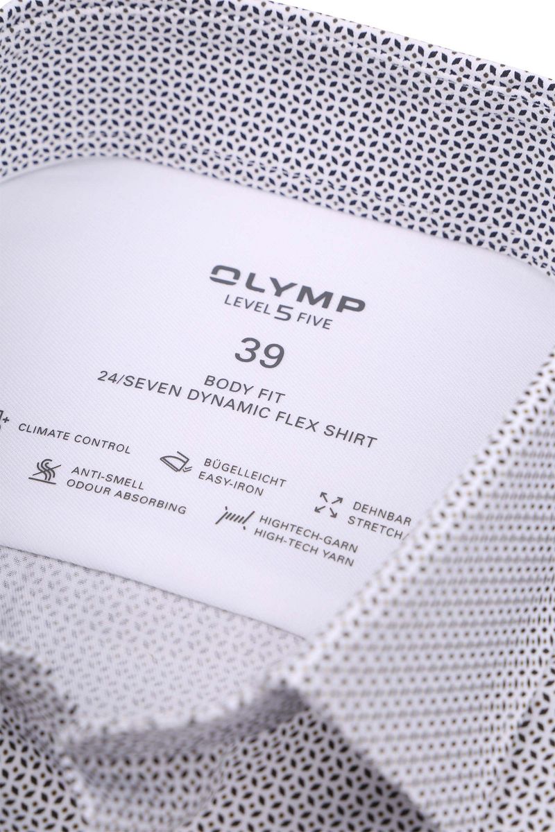OLYMP Hemd Level 5 24/Seven Muster Blau - Größe 41 günstig online kaufen