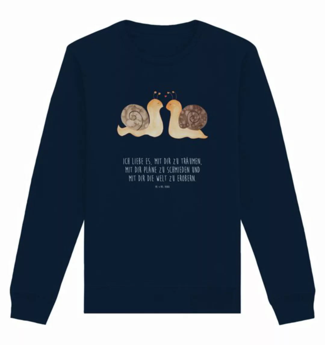 Mr. & Mrs. Panda Longpullover Größe XL Schnecken Liebe - French Navy - Gesc günstig online kaufen