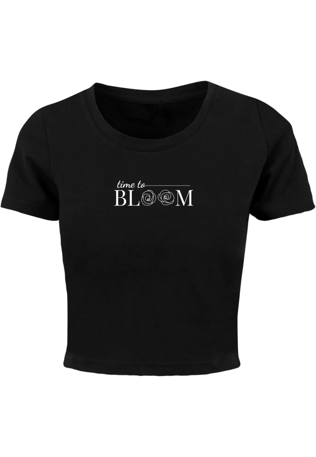 Merchcode T-Shirt "Merchcode Damen Ladies Time to bloom - Cropped Tee" günstig online kaufen