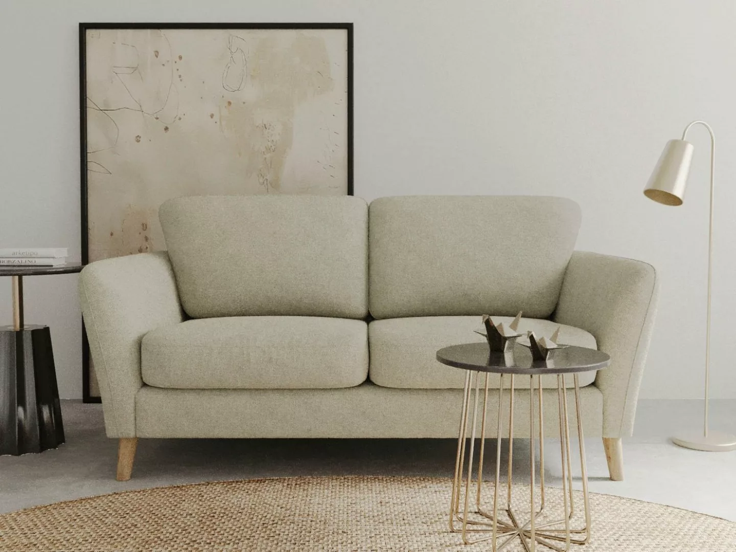 Home affaire 2-Sitzer MARSEILLE Sofa 170 cm, mit Massivholzbeinen aus Eiche günstig online kaufen