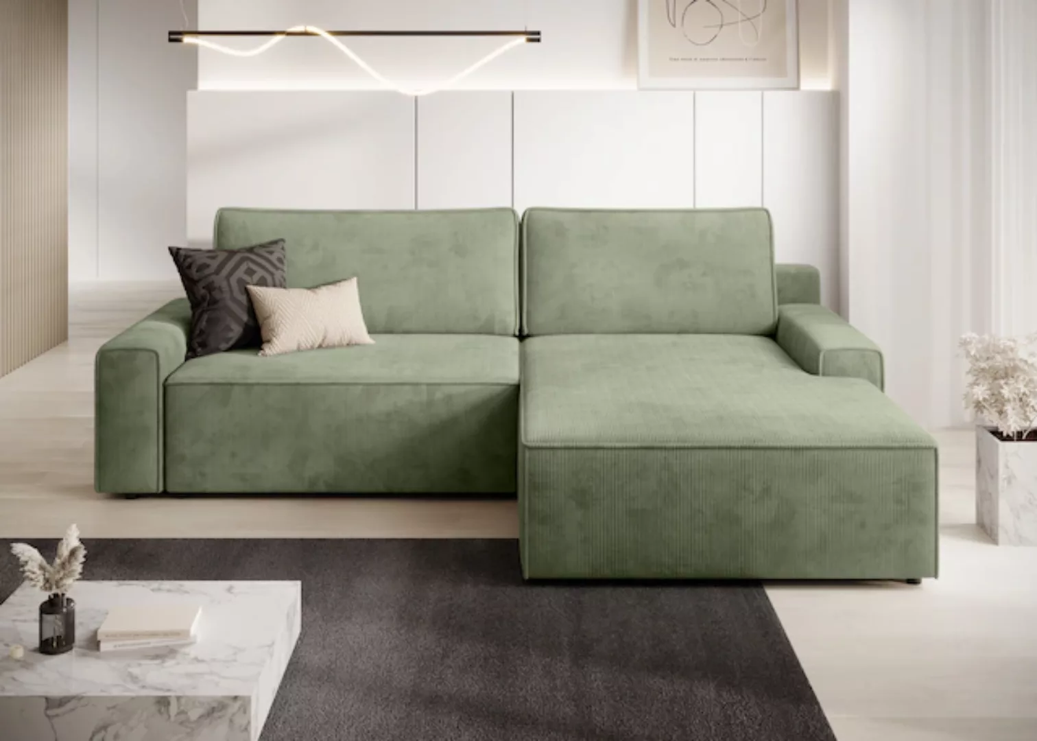 TRENDMANUFAKTUR Ecksofa »Challenge, Schlafsofa mit Bettkasten, Couch in L-F günstig online kaufen