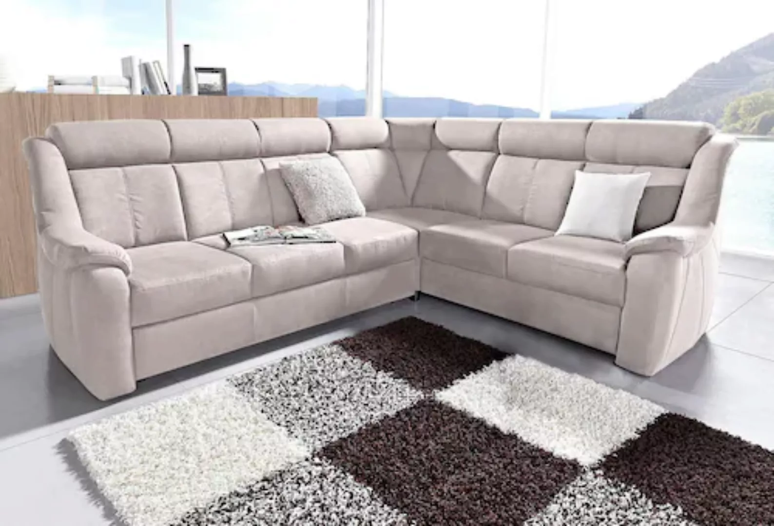 sit&more Ecksofa »Basel L-Form«, wahlweise mit Relaxfunktion günstig online kaufen
