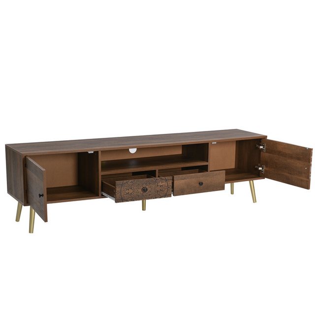 KoDise TV-Schrank TV-Sideboard 180x38x50.5cm Vintage Lowboards TV-Möbel Fer günstig online kaufen