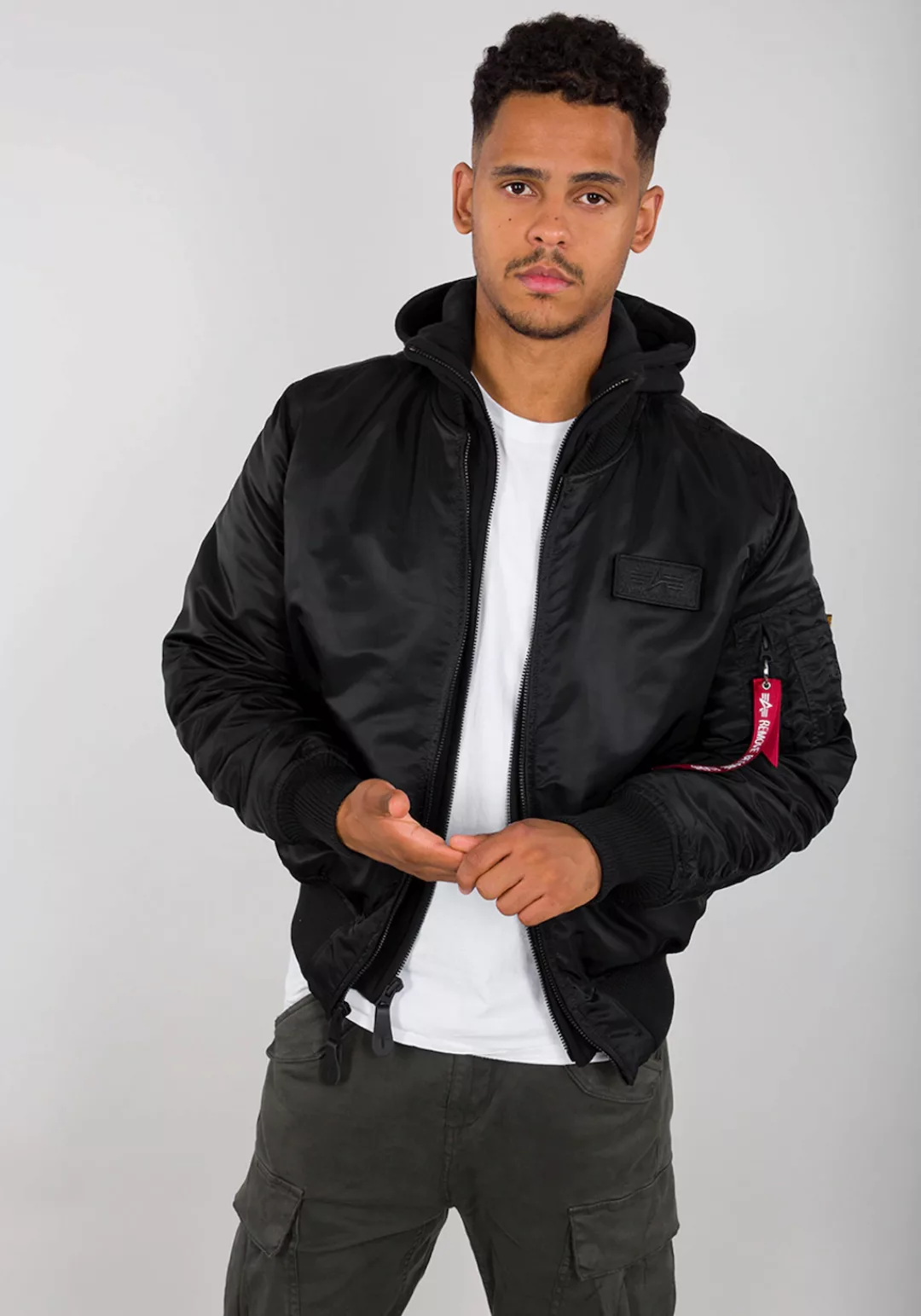 Alpha Industries Bomberjacke "MA-1 ZH Back Print", mit Kapuze günstig online kaufen