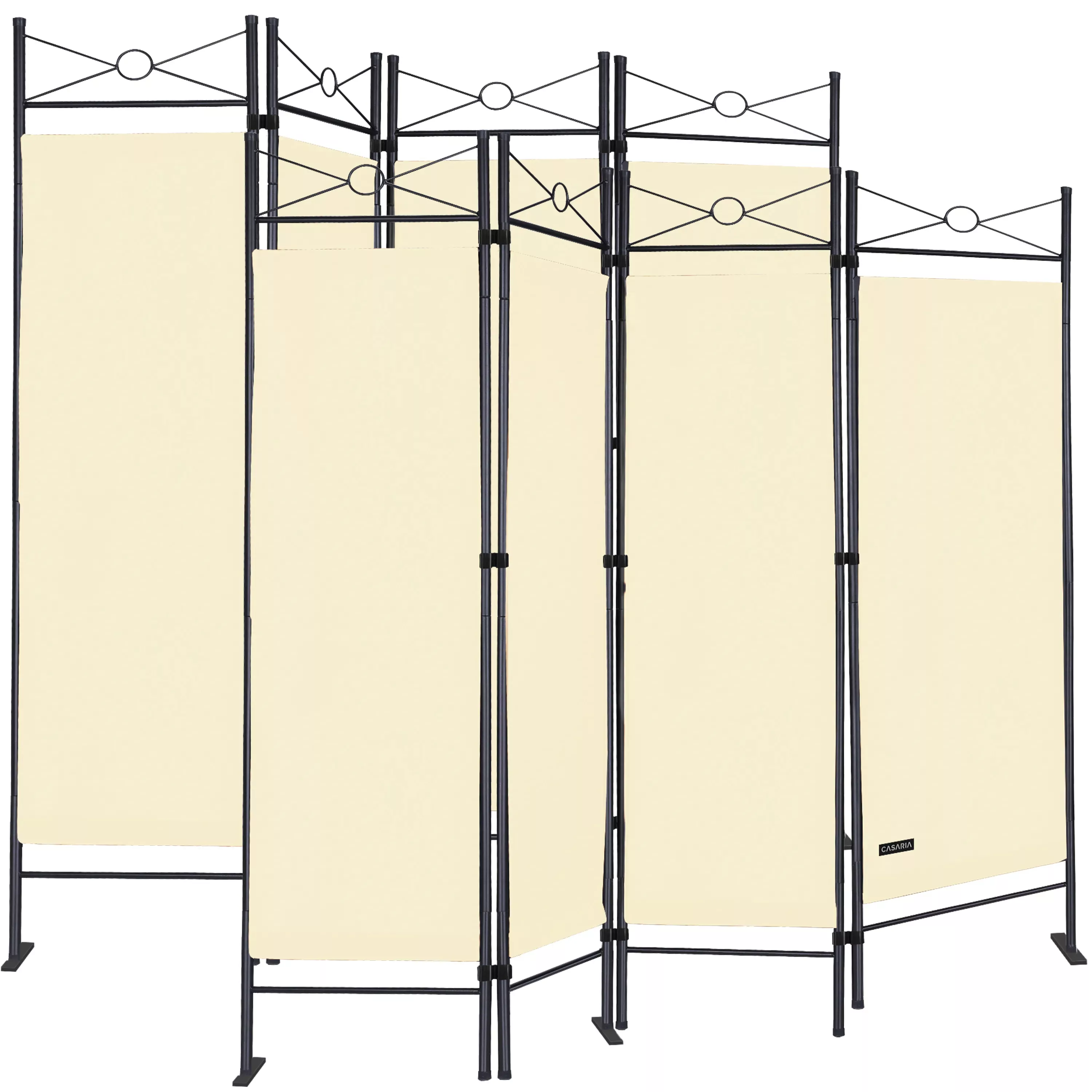 Paravent 2er-Set Creme 180x163cm günstig online kaufen