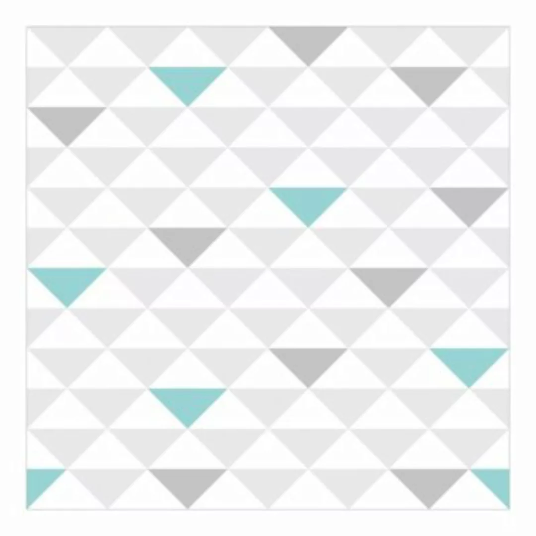 Bilderwelten Mustertapete No.YK64 Dreiecke Grau Weiß Türkis grau Gr. 432 x günstig online kaufen