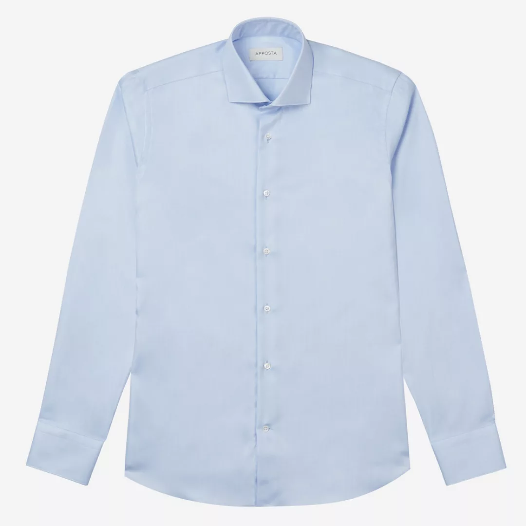 Hemd  einfarbig  hellblau 100% baumwolle fleckenabweisende fischgrat doppel günstig online kaufen