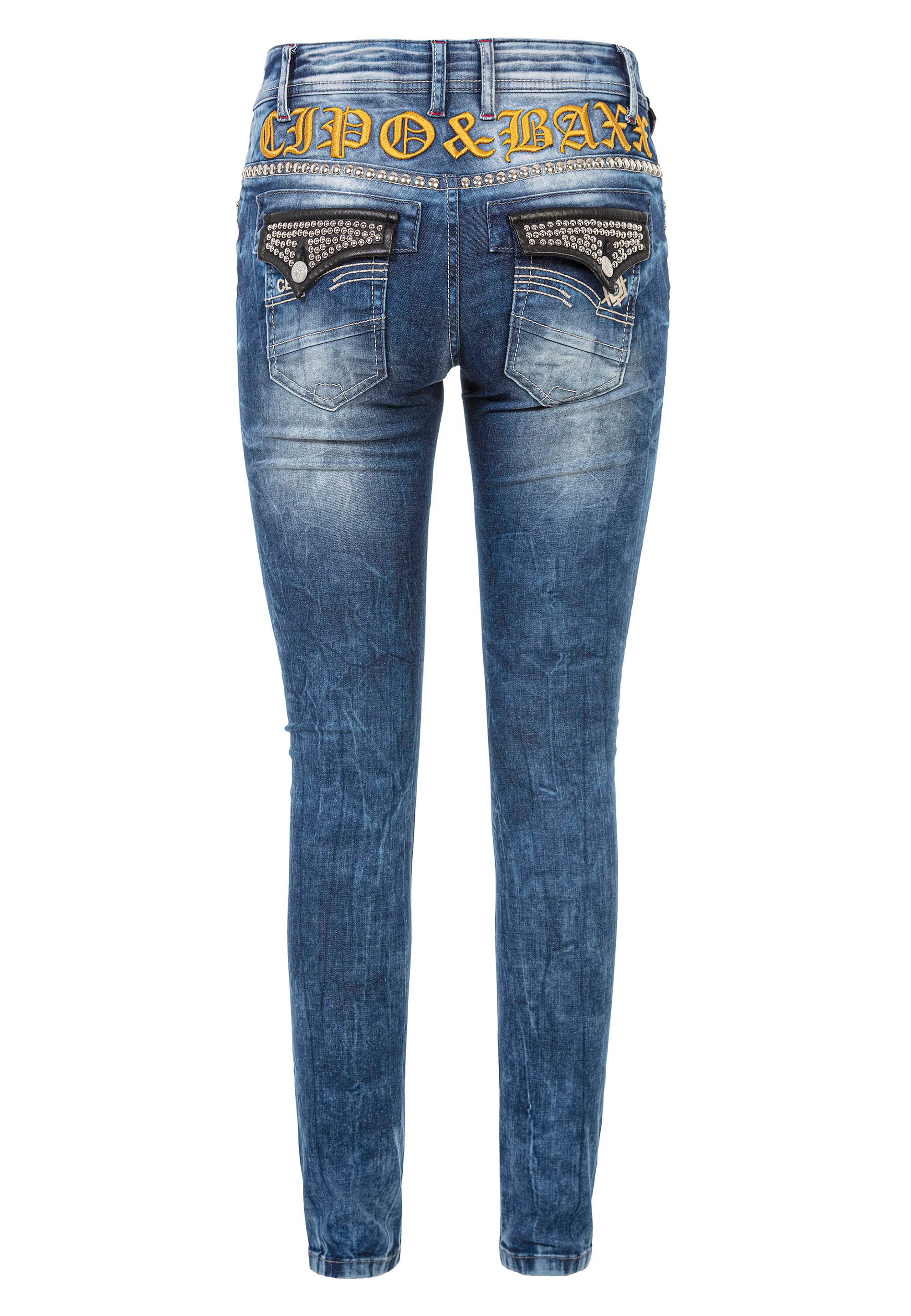 Cipo & Baxx Slim-fit-Jeans, mit coolen Nieten günstig online kaufen