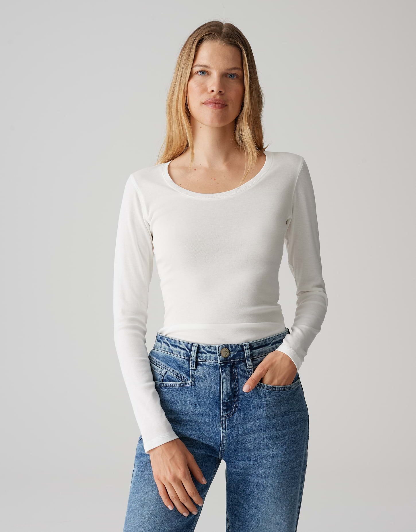 OPUS Langarmshirt Longsleeve SORANA Slim aus günstig online kaufen