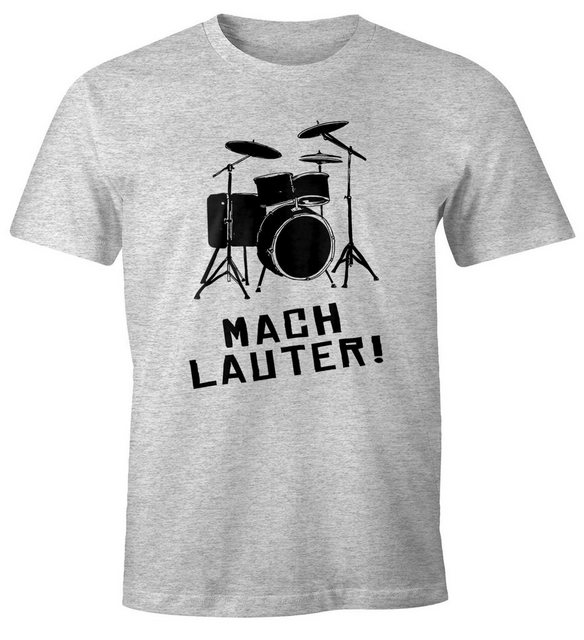 Print-Shirt Schlagzeug T-Shirt Herren Mach Lauter Fun-Shirt Moonworks® mit günstig online kaufen