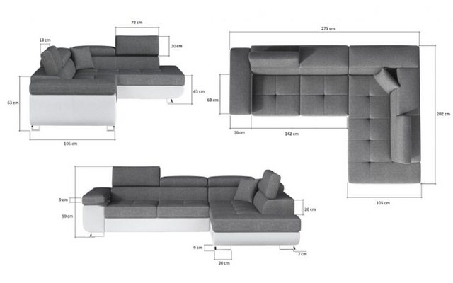 ROYAL24_MARKT Ecksofa - Eleganz in jeder Ecke / Exquisite Designs in Ihrem günstig online kaufen