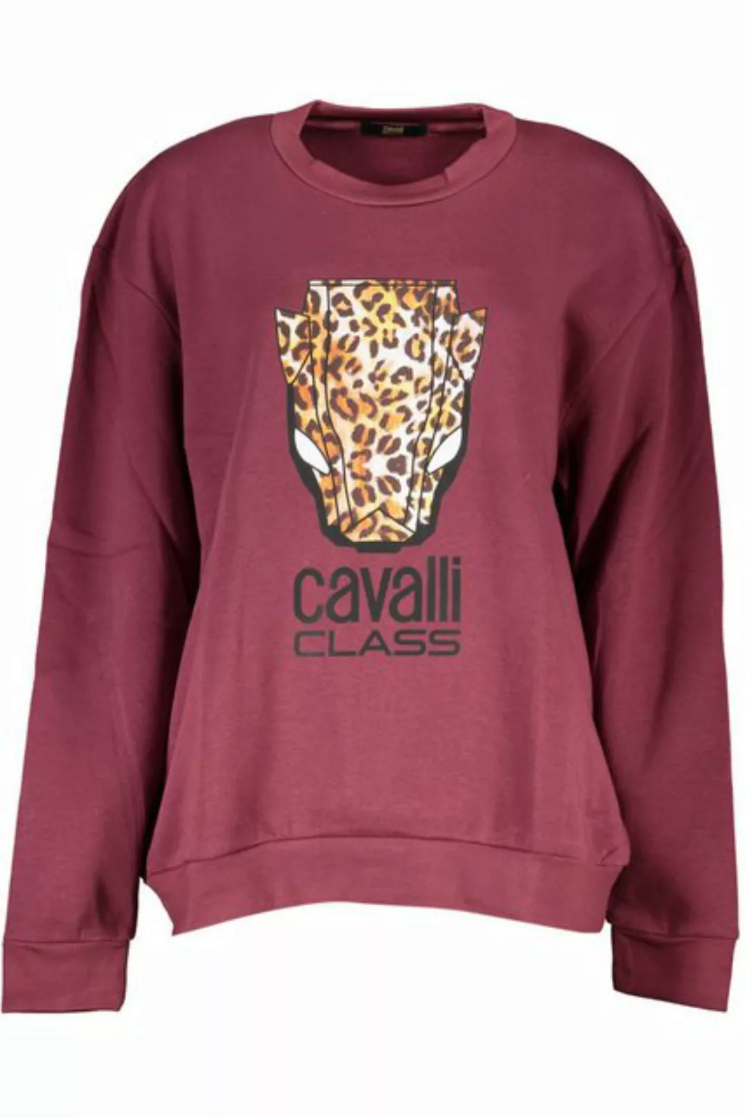 Cavalli Class Sweatshirt Lila Damenpullover - Rundhals, langärmelig günstig online kaufen