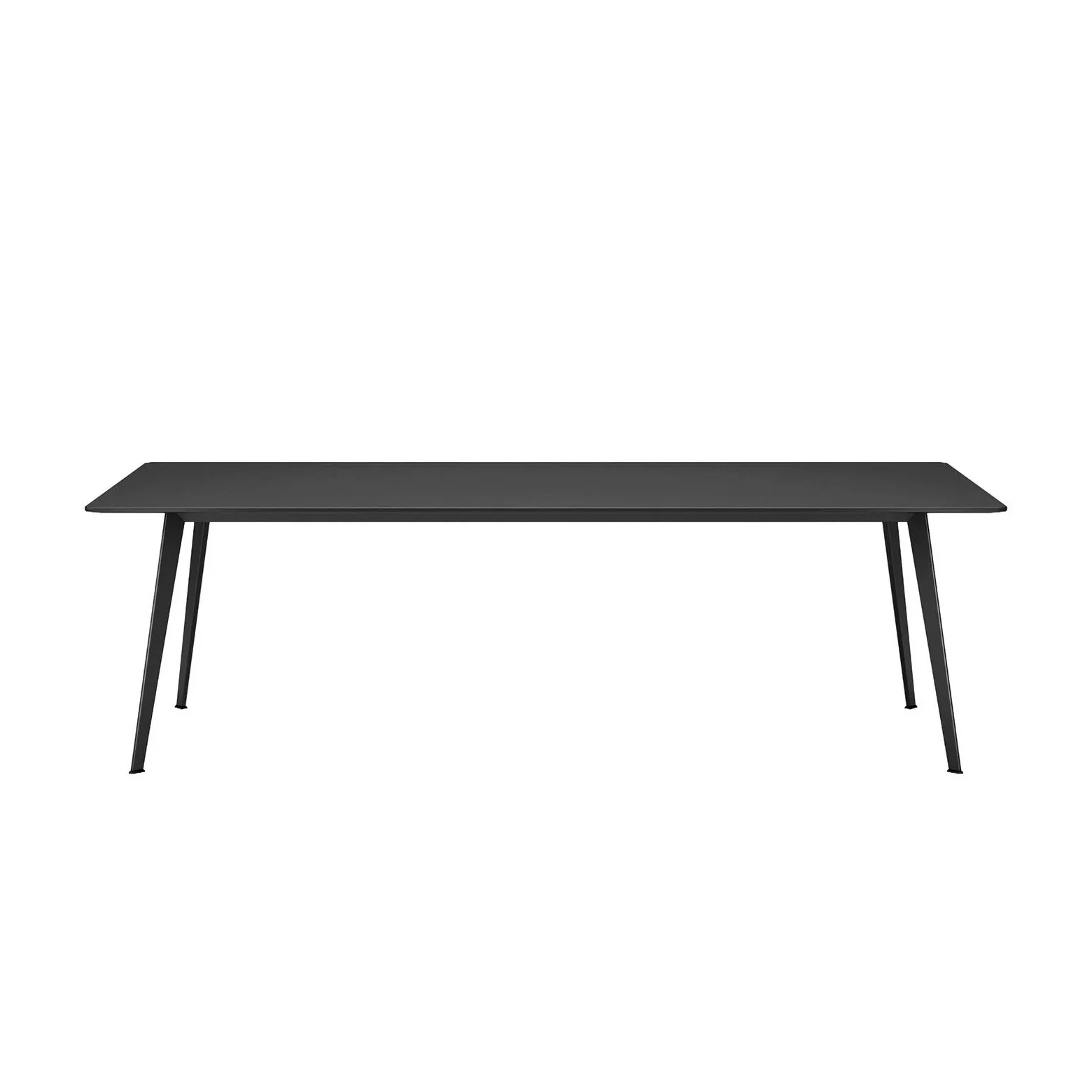 Montana - JW Tisch 120x240cm - schwarz/Tischplatte Linoleum/Gestell alumini günstig online kaufen