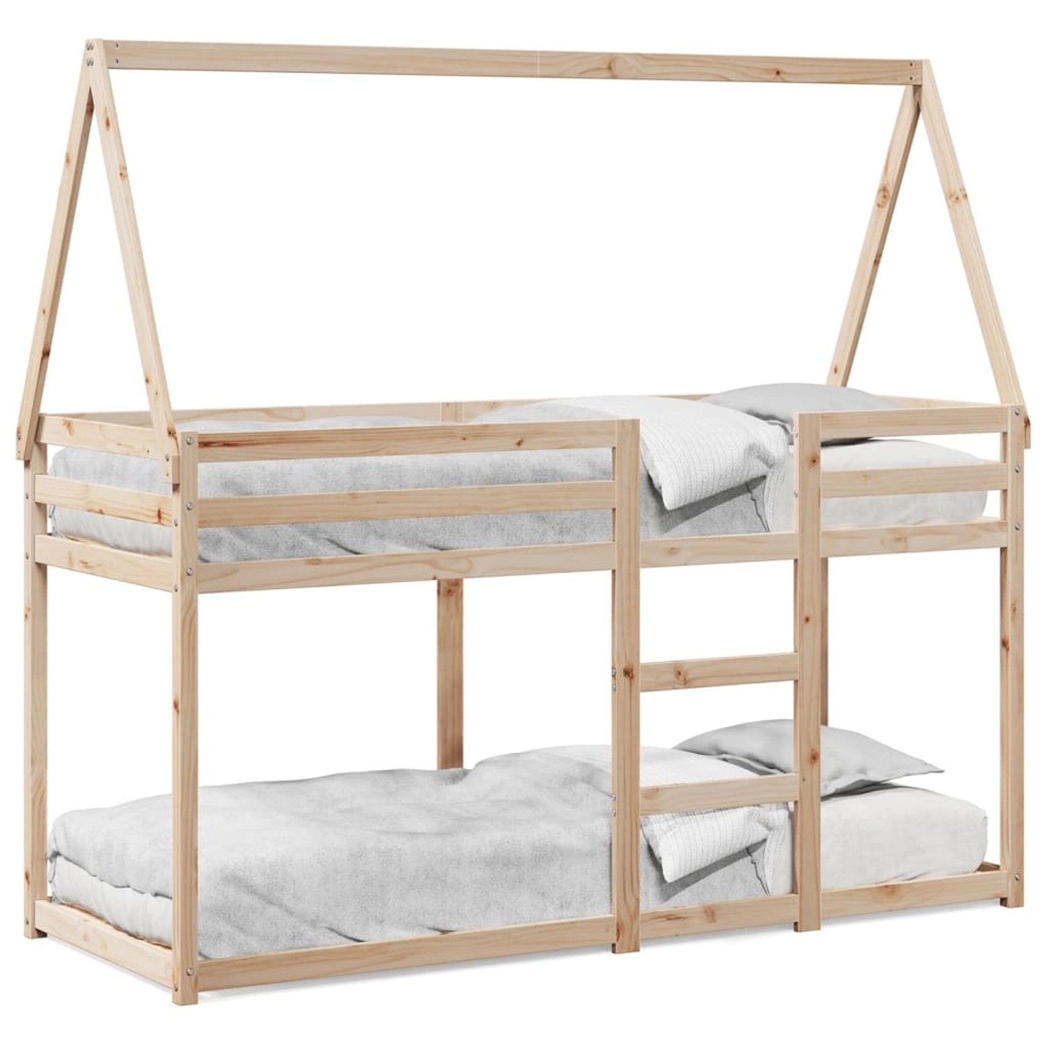 vidaXL Etagenbett mit Dach 75x190 cm Massivholz Kiefer2100863 günstig online kaufen