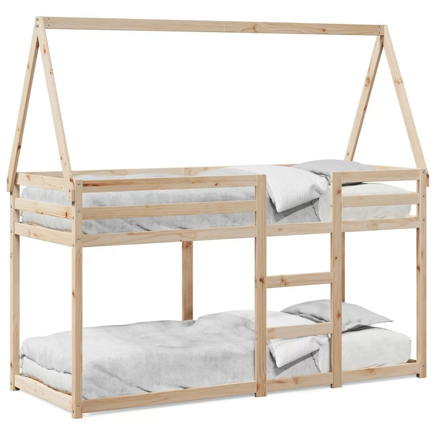 vidaXL Etagenbett mit Dach 75x190 cm Massivholz Kiefer2100863 günstig online kaufen