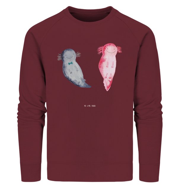 Mr. & Mrs. Panda Longpullover Größe S Axolotl Liebe - Burgundy - Geschenk, günstig online kaufen