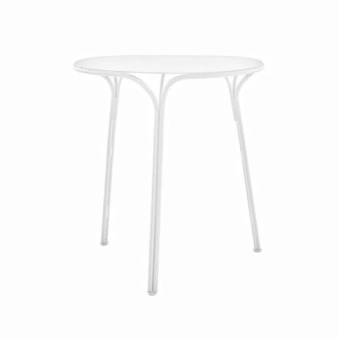 Runder Tisch HiRay metall weiß / Metall - Ø 60 cm - Kartell - Weiß günstig online kaufen
