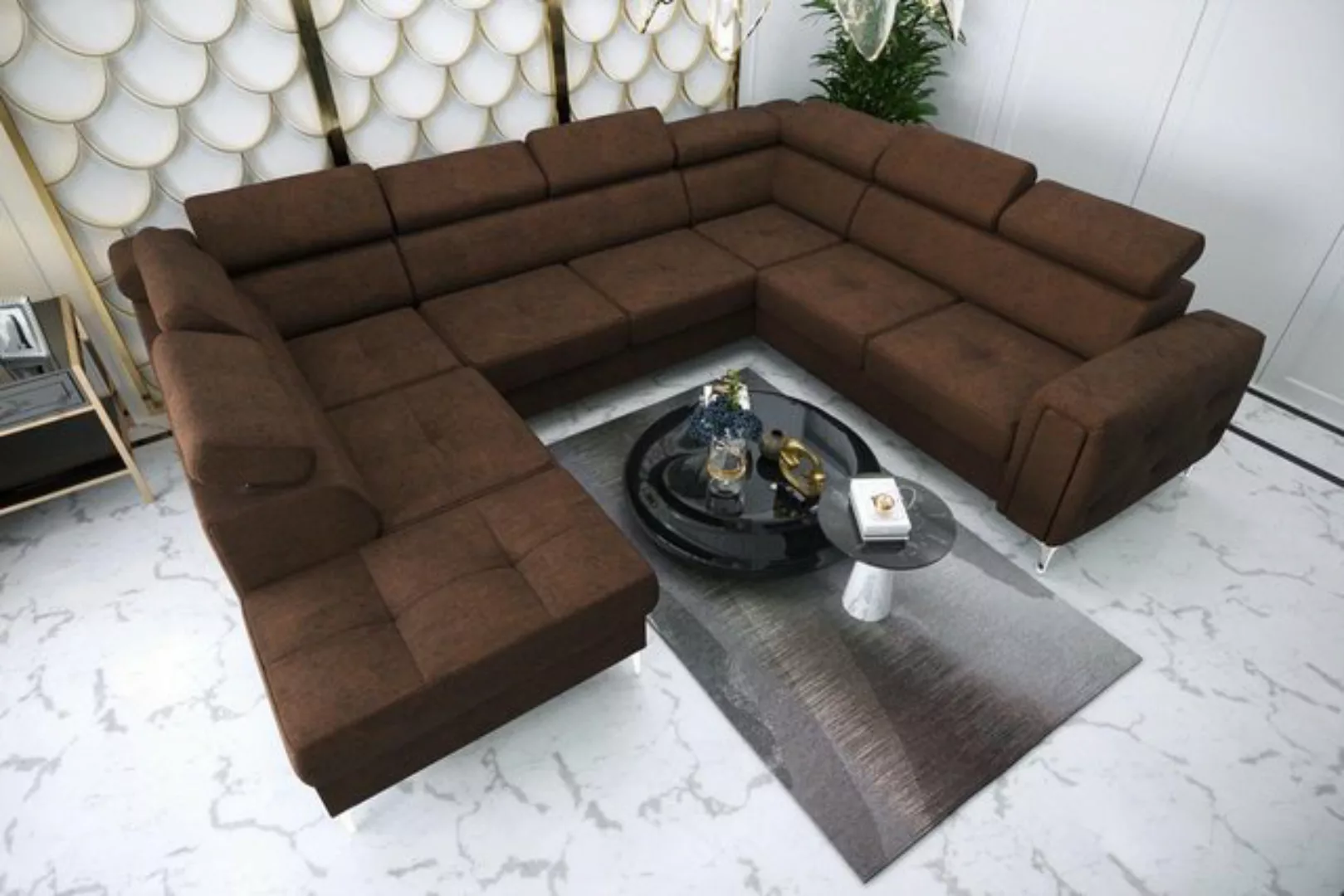 JVmoebel Ecksofa Sofa U-Form Stoffsofa Couch Wohnlandschaft Design modernes günstig online kaufen