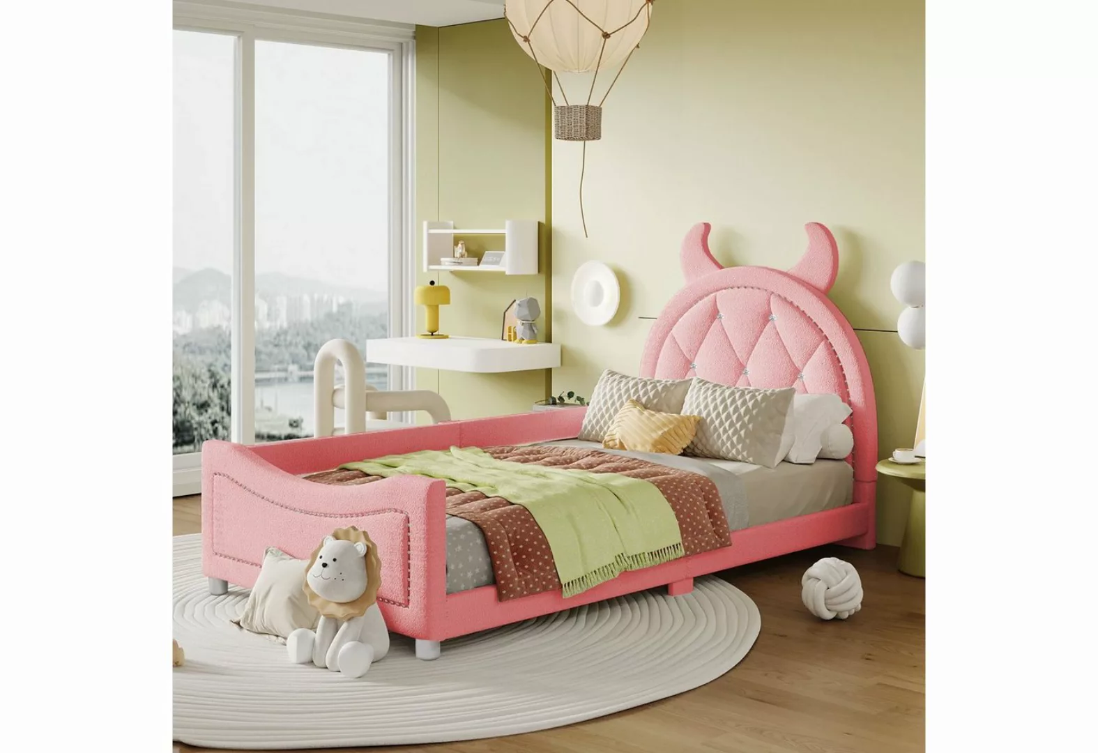 REDOM Kinderbett Schlafsofa Bett Einzelbett Gästebett Polsterbett 90*200cm günstig online kaufen