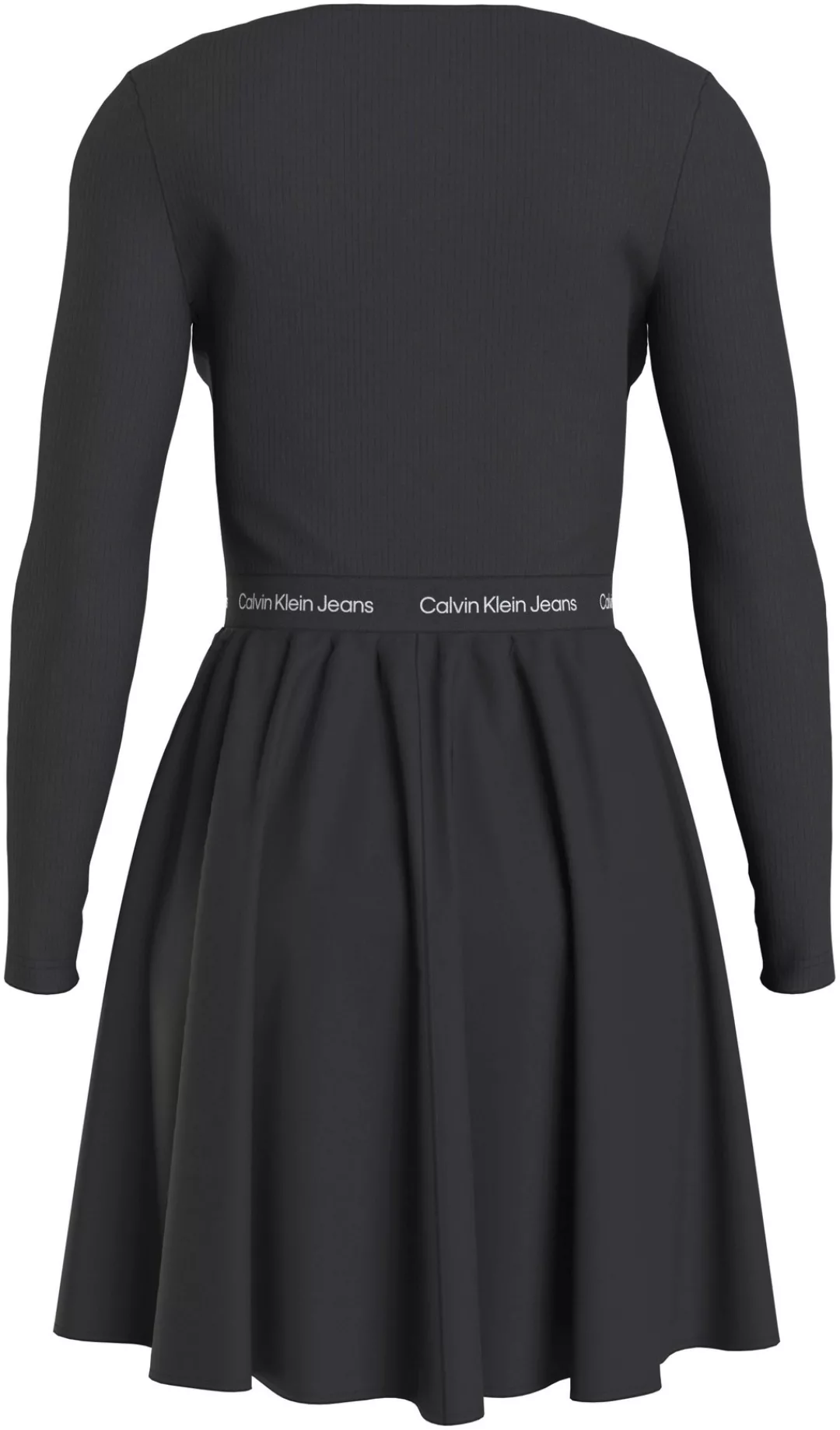 Calvin Klein Jeans Skaterkleid "LOGO ELASTIC LONG SLEEVE DRESS" günstig online kaufen