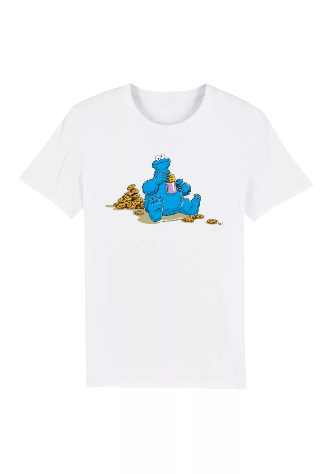 F4NT4STIC T-Shirt "Sesamstraße Cookie Monster Coockietime", Premium Qualitä günstig online kaufen