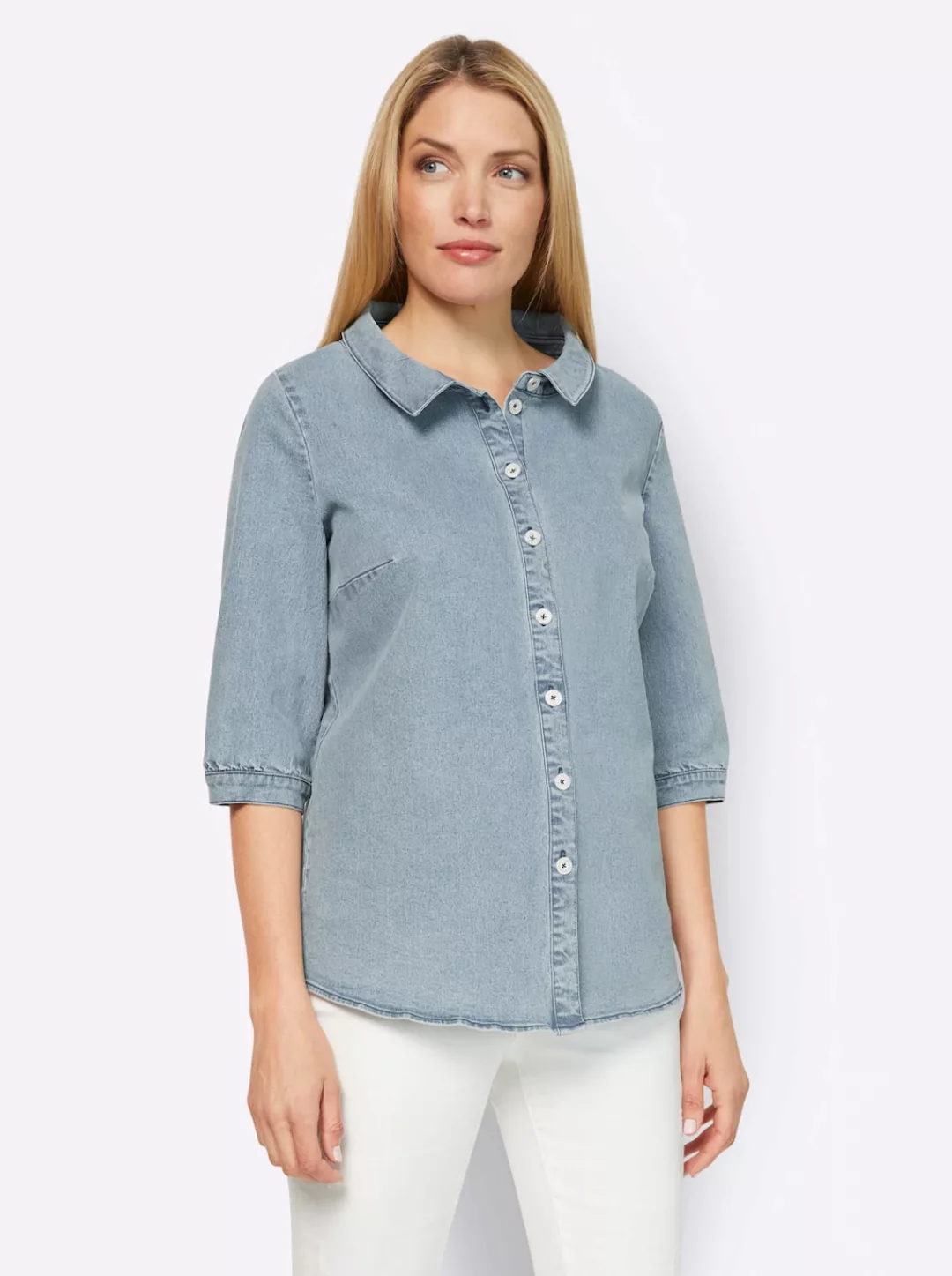 LINEA TESINI by heine Jeansbluse günstig online kaufen