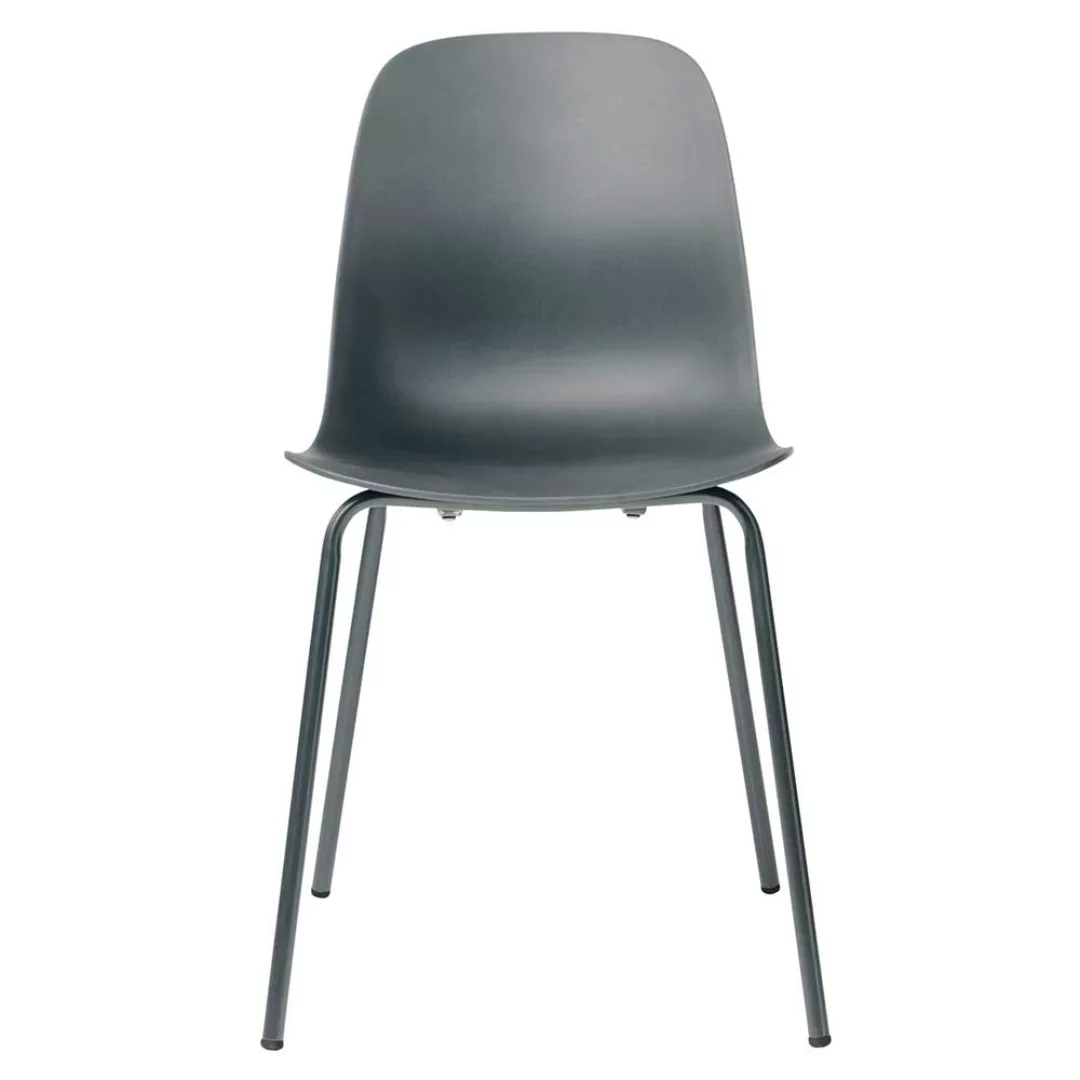 Stühle in Grau Kunststoff und Metall (4er Set) günstig online kaufen