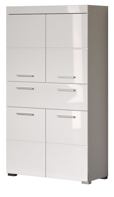 trendteam Midischrank Amanda (Schrank in weiß Hochglanz, 4-türig, 73 x 132 günstig online kaufen