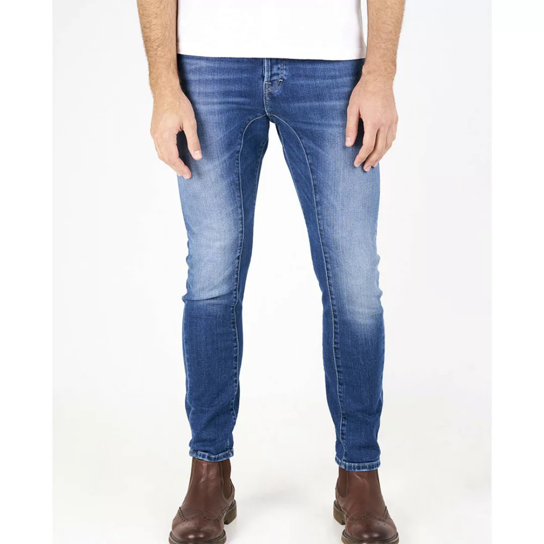 Skull Rider Tappared Jeans 34 Blue Denim günstig online kaufen