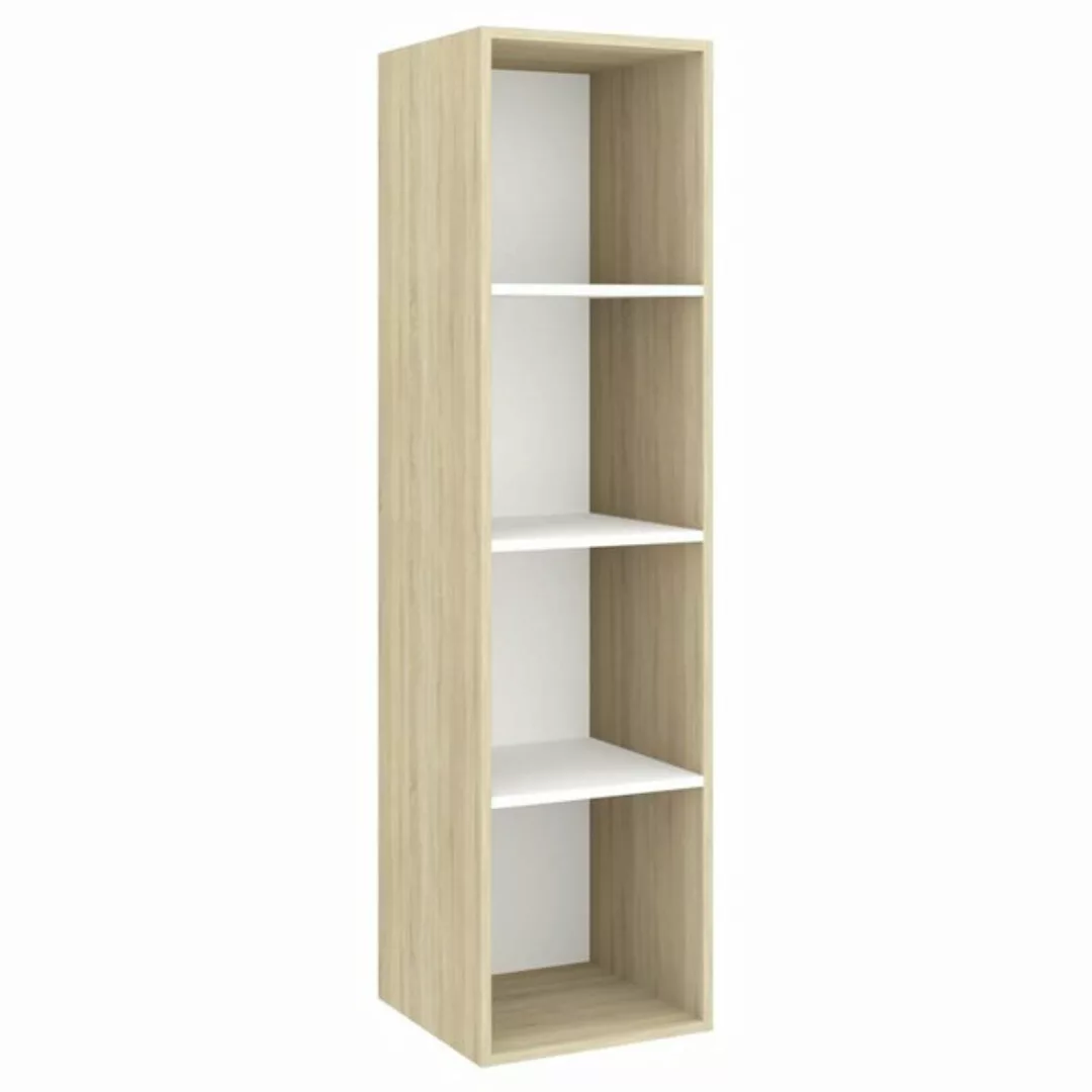 vidaXL TV-Schrank TV-Wandschrank Sonoma Eiche und Weiß 37x37x142,5 cm Spanp günstig online kaufen