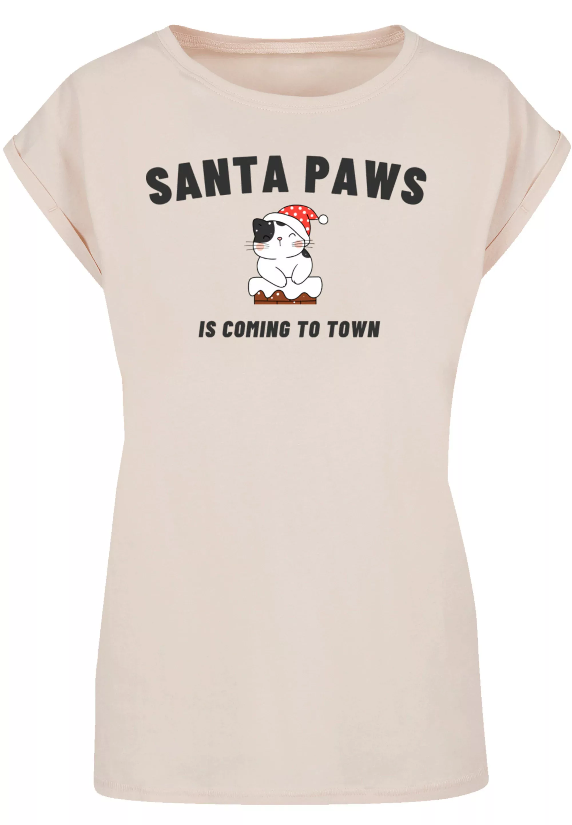 F4NT4STIC T-Shirt "Santa Paws Christmas Cat", Premium Qualität, Rock-Musik, günstig online kaufen
