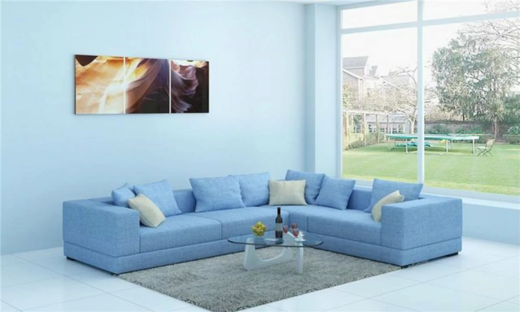 JVmoebel Ecksofa, Sofa Polster Textil Couch Design Ecksofa Couchen Stoff Wo günstig online kaufen
