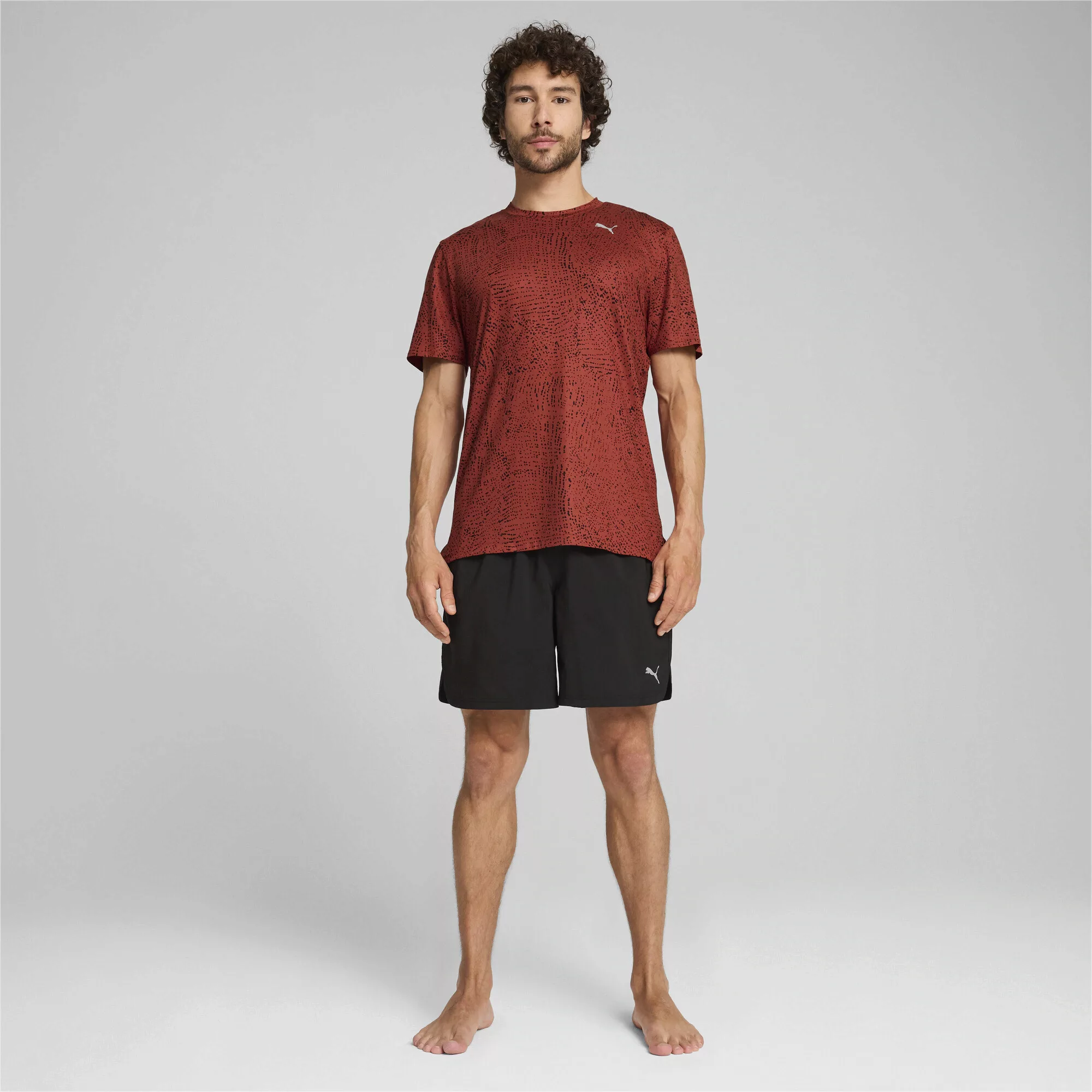 PUMA Yogashirt "STUDIO CLOUDSPUN T-Shirt mit Print Herren" günstig online kaufen