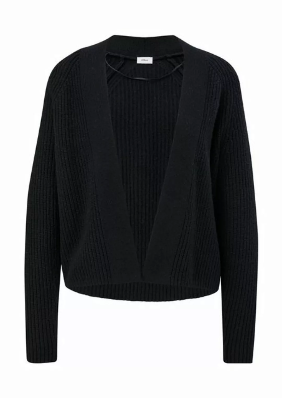 s.Oliver BLACK LABEL Strickjacke Kurzer Cardigan aus Wollmix günstig online kaufen