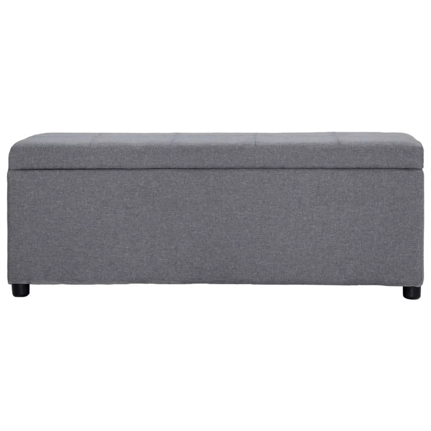 Bank Mit Staufach 116 Cm Hellgrau Polyester günstig online kaufen