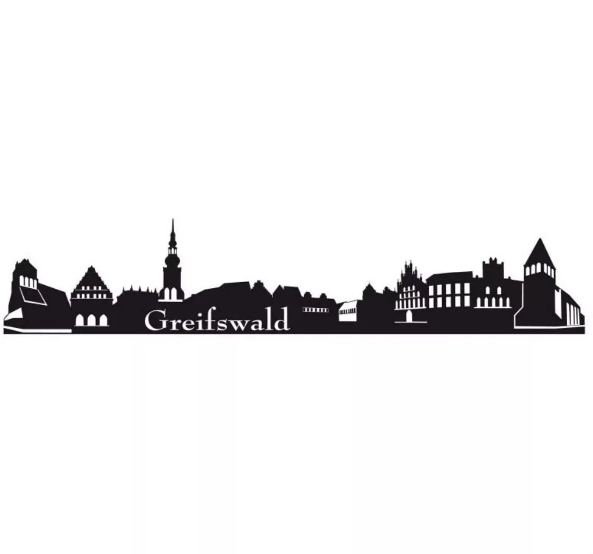 Wall-Art Wandtattoo "XXL Stadt Skyline Greifswald 120cm", (1 St.) günstig online kaufen