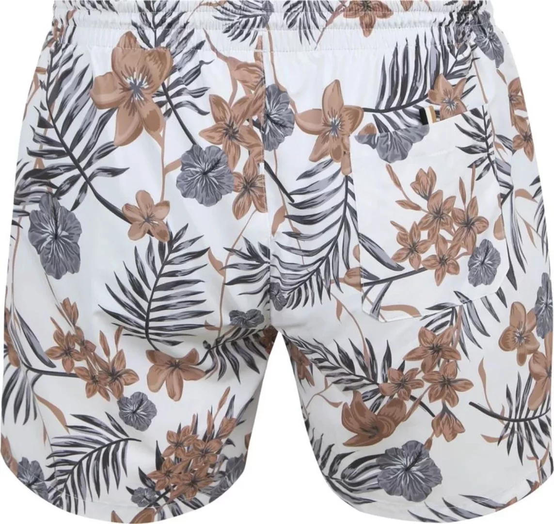 BOSS Badeshorts Piranha Druck Beige - Größe M günstig online kaufen