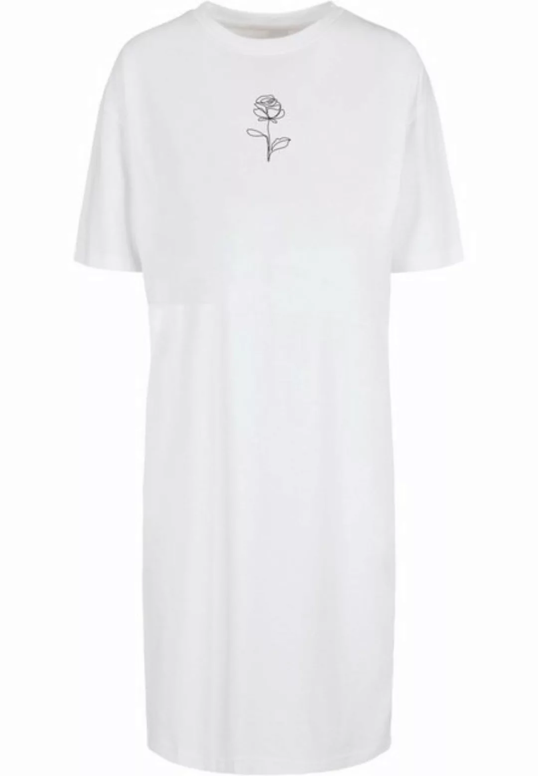 Merchcode Shirtkleid Merchcode Damen Ladies Rose Oversized Slit Tee Dress ( günstig online kaufen