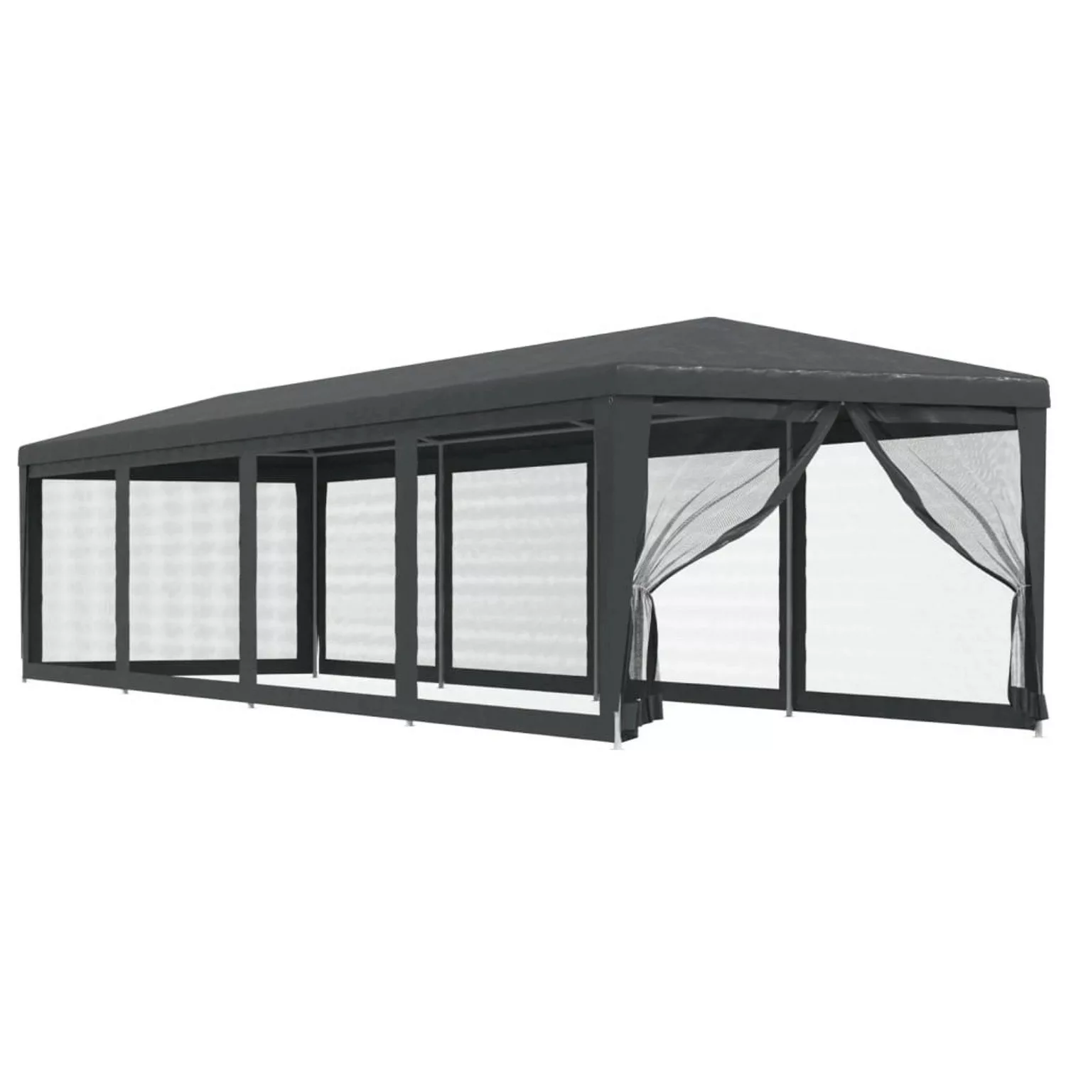 vidaXL Partyzelt mit 10 Mesh-Seitenwänden Anthrazit 3x12 m HDPE günstig online kaufen