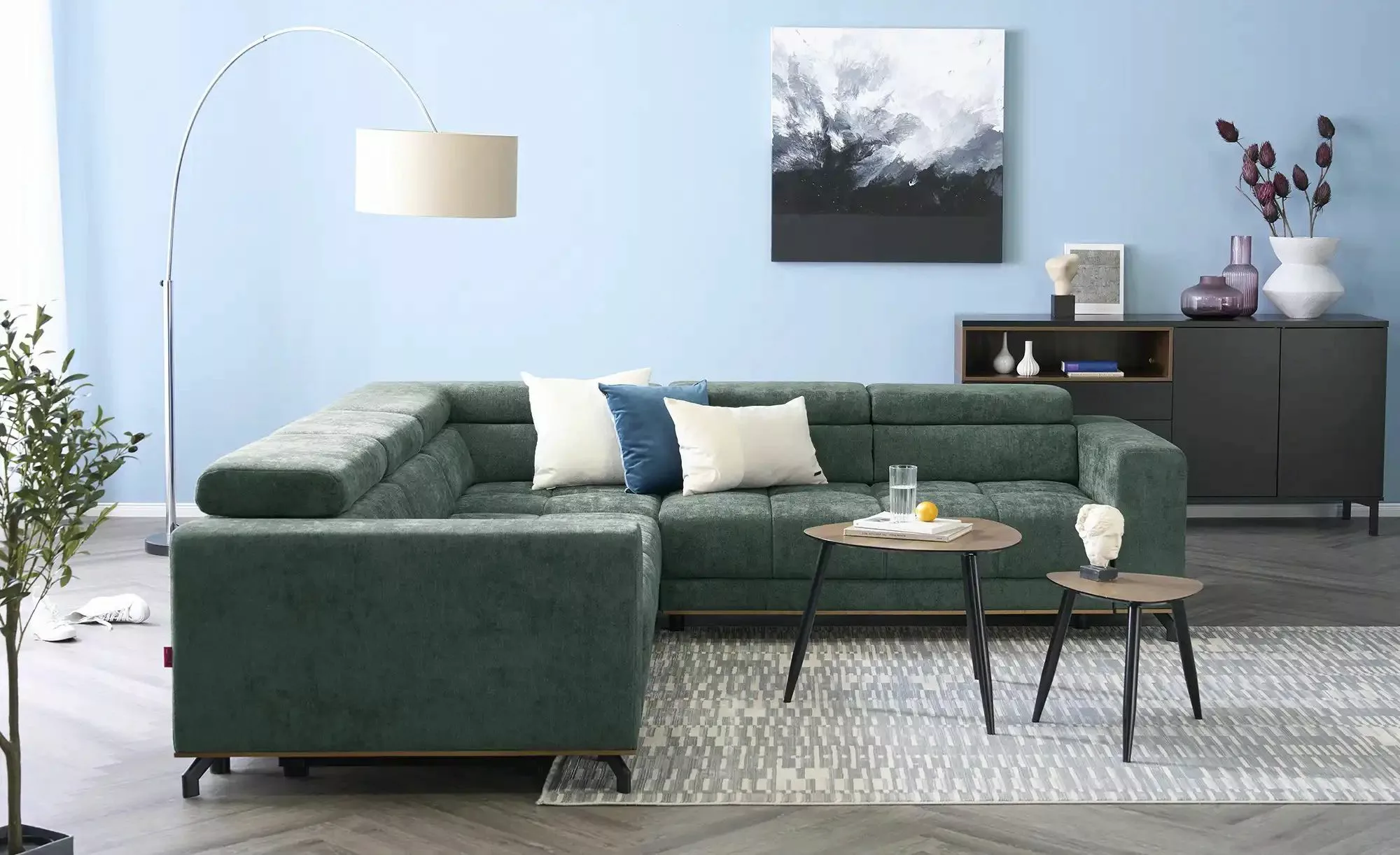 smart Ecksofa   Patricia ¦ grün ¦ Maße (cm): B: 269 H: 74 T: 269.0 Polsterm günstig online kaufen