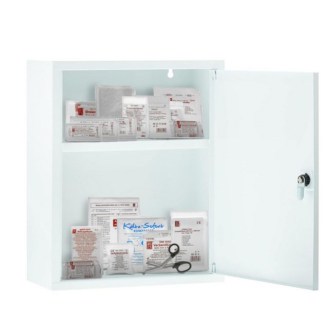 FIRST AID ONLY® Medizinschrank Verbandschrank Weiß mit 2 Fächern mit DIN 13 günstig online kaufen