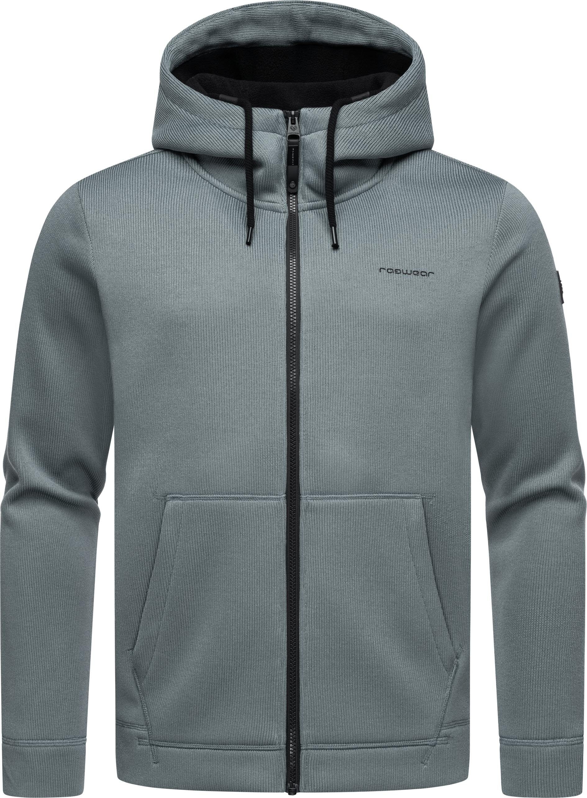 Ragwear Kapuzenstrickjacke "Fabian", Herren Basic Rippstrick-Jacke mit Kapu günstig online kaufen