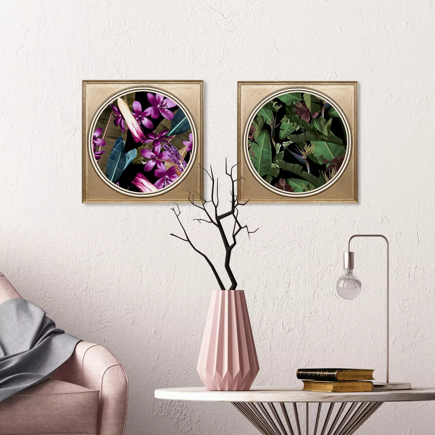 queence Acrylglasbild »Tropische Blüten« günstig online kaufen
