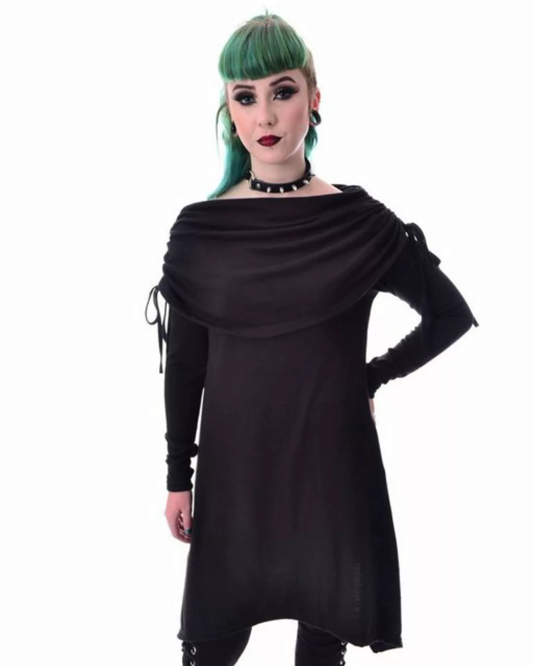 Vixxsin Sweatshirt Lyrik Pullover Gothic Schultercover Strickpulli Gothic G günstig online kaufen