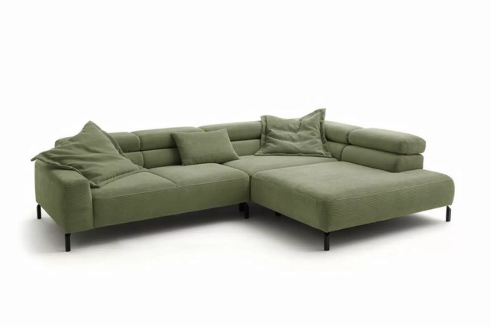 KAWOLA Ecksofa DELIA, Sofa Cord, mit od. ohne Sitzvorzug, versch. Farben günstig online kaufen