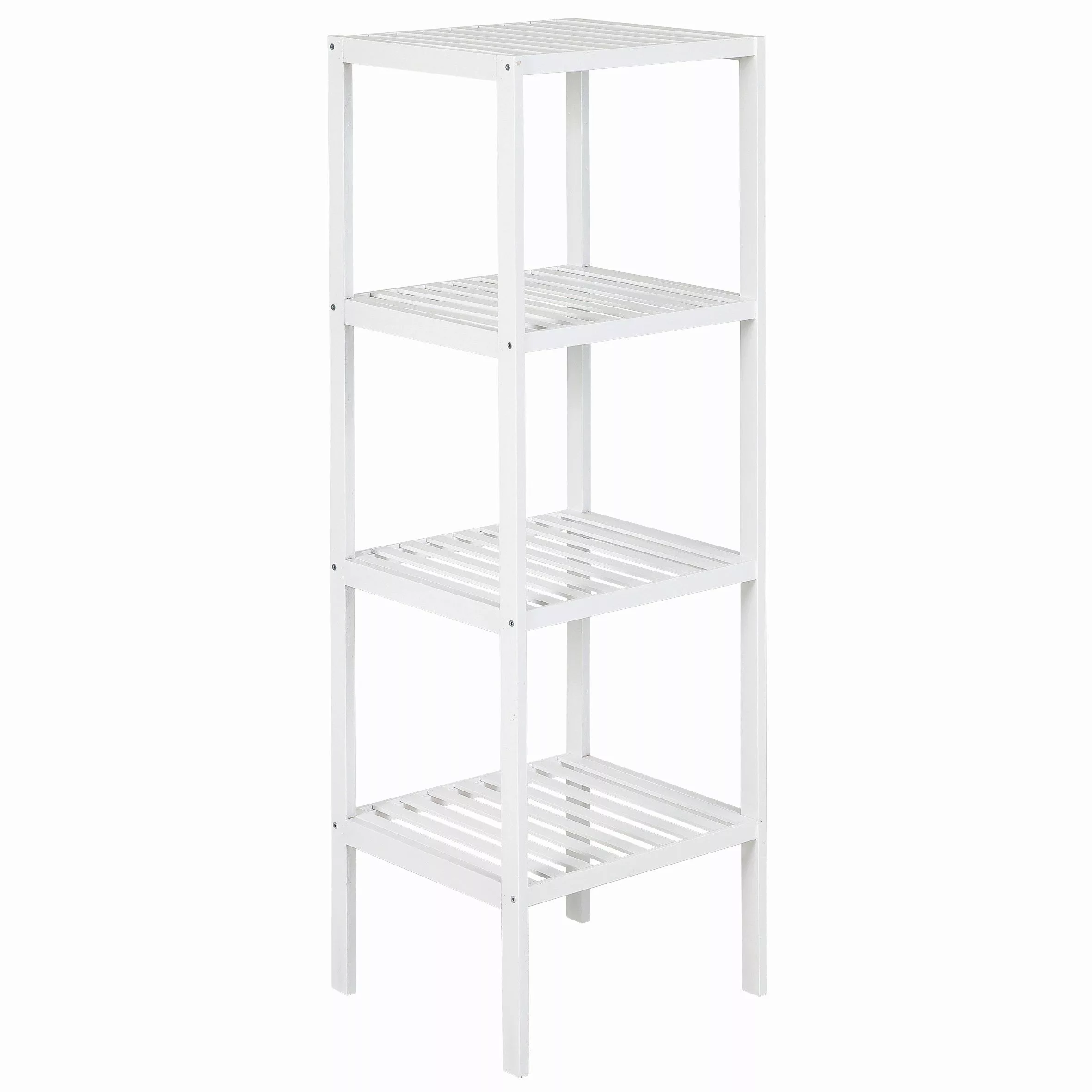 axentia Regal Bambus, Standregal, Holzregal, weiß, günstig online kaufen