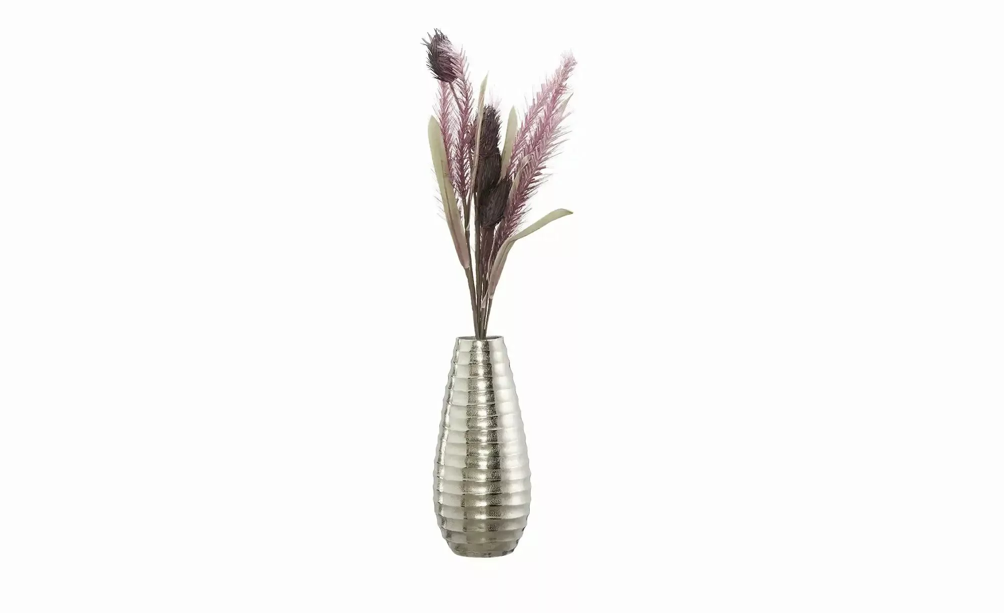 HOME STORY Vase   ¦ silber ¦ Aluminium ¦ Maße (cm): H: 46  Ø: 21 Accessoire günstig online kaufen