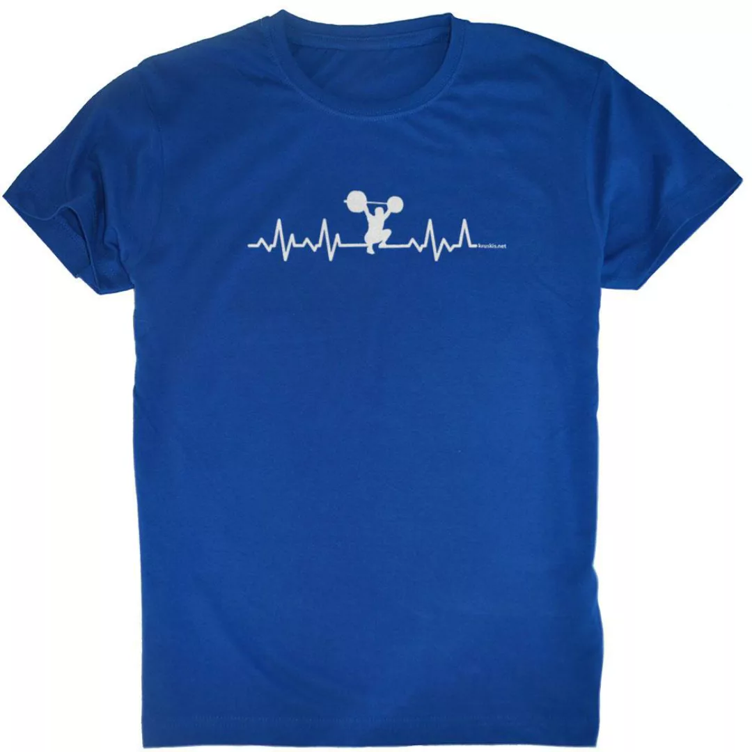 Kruskis Fitness Heartbeat Kurzärmeliges T-shirt 2XL Royal Blue günstig online kaufen